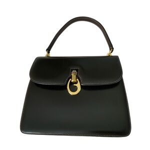 Gucci 1970s Brown Leather Hand Bag ( Authentic Vintage)